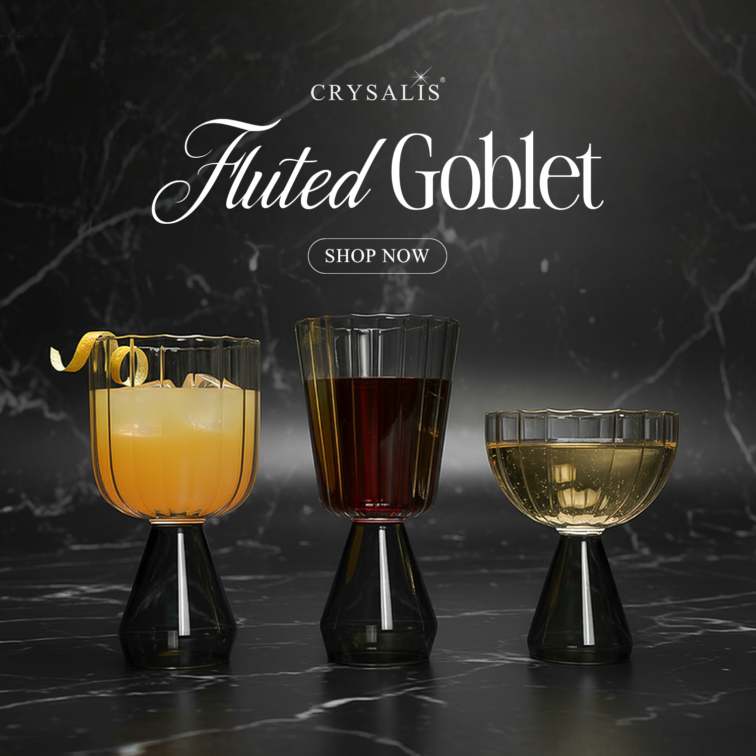 CRYSALIS Fluted Goblet
