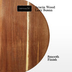 CRYSALIS Acacia Wood Lazy Susan