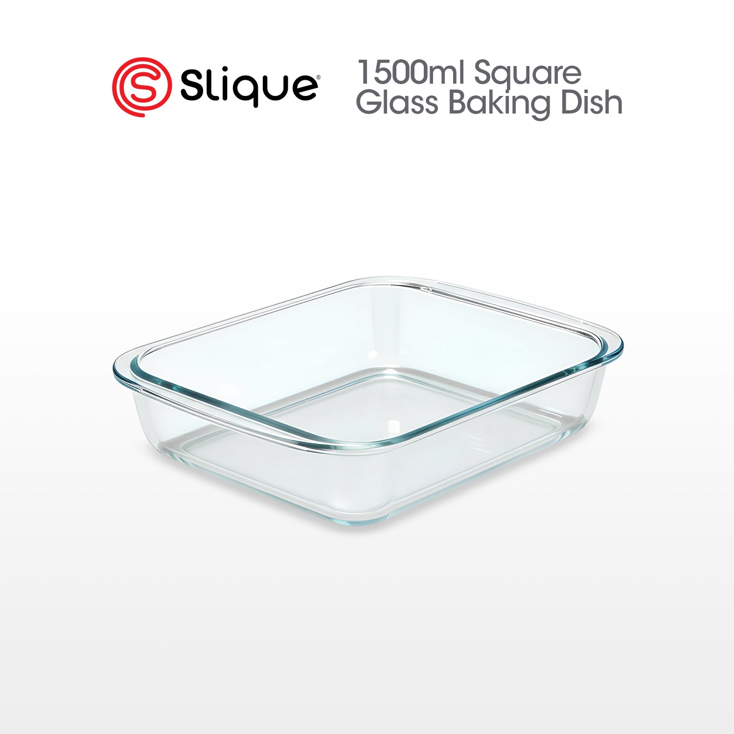 SLIQUE Borosilicate Glass Baking Dish Oven Safe Bakeware Casserole Dish with Lid Microwave Safe