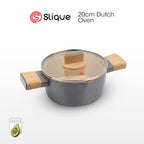 Slique AvoTech Ceramic Cookware Collection Heavy-Duty Non-Stick Frypan Wok Dutch Oven PFOA-Free Induction