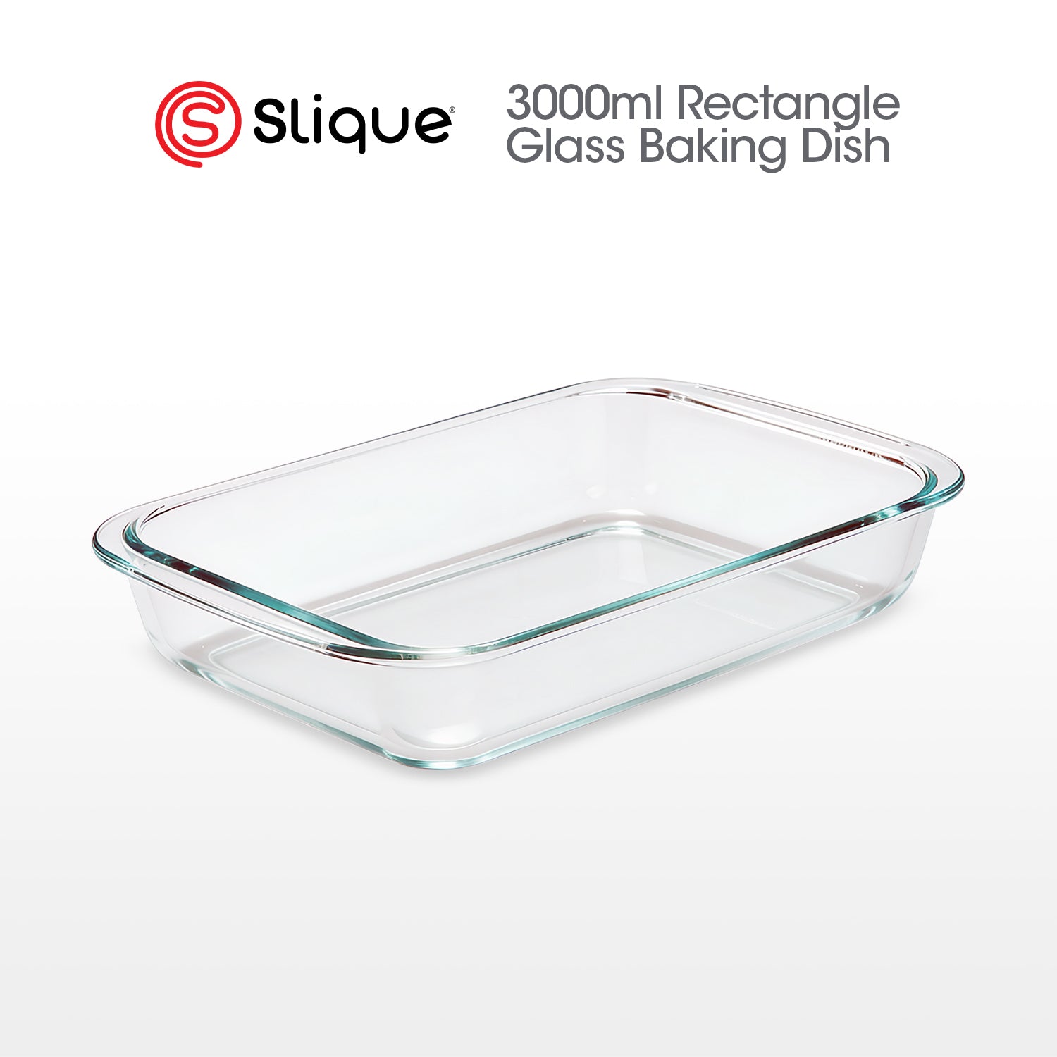 SLIQUE Borosilicate Glass Baking Dish Oven Safe Bakeware Casserole Dish with Lid Microwave Safe