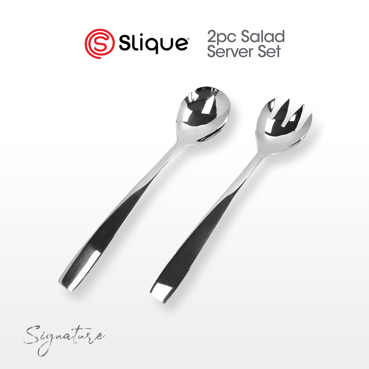 SLIQUE Cutlery Set Stainless Steel Spoon | Fork | Tea Spoon | Knife | Ice Server | Ladle | Serving Spoon & Fork | Salad & Cake Server | Cake Fork | Ice Server