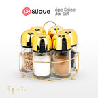 SIGNATURE by Slique Premium Kitchen Rack Metal Trivet | Napkin Holder | Fruit Basket | Utensil Holder | Tissue Roll Holder | Mug Rack | Pastry Stand - Gold Electroplate