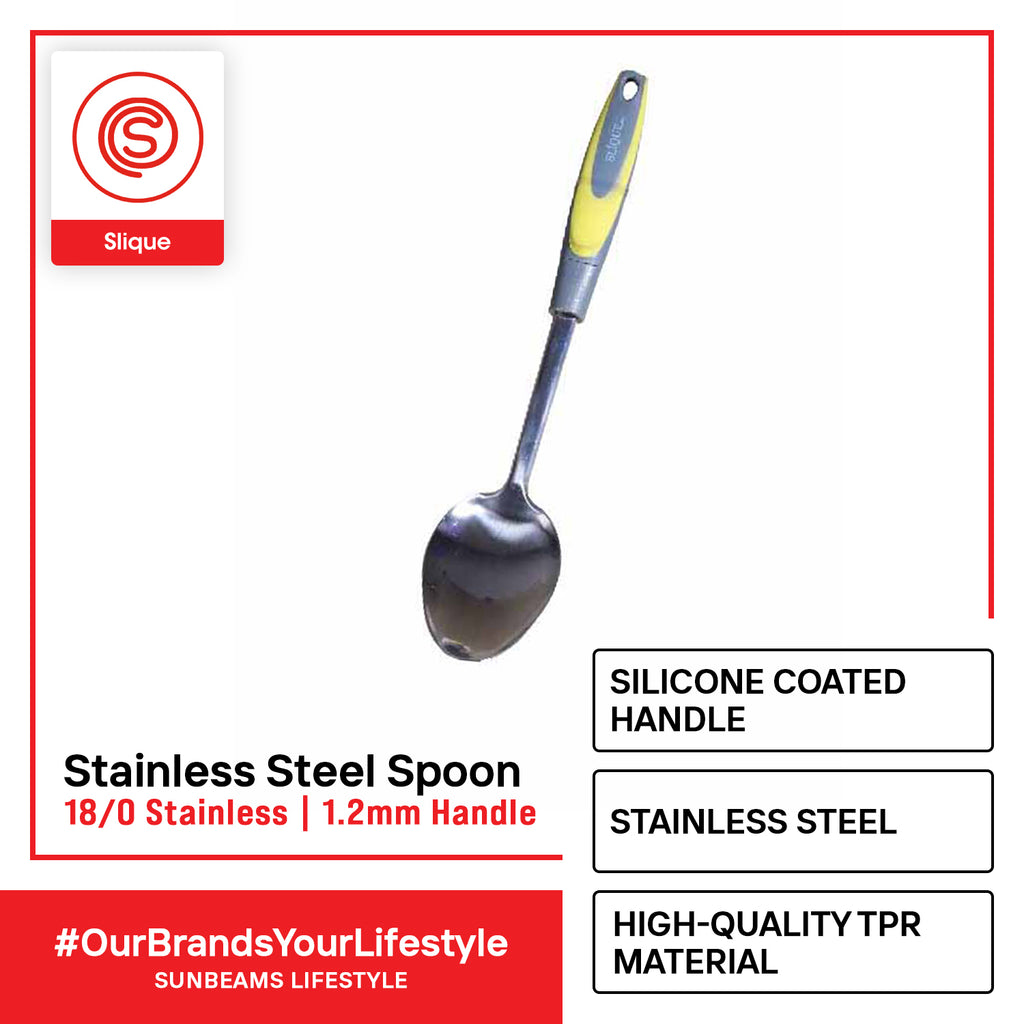 SLIQUE Cooking Utensils Skimmer Ladle Turner Slotted Pasta Spoon Serving Spoon