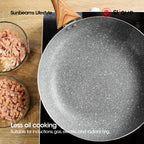 SLIQUE Avotech Marble Non-Stick Cookware – Fry Pan, Saucepan & Dutch Oven (16–28cm) | Induction Base | Scratch-Resistant Coating