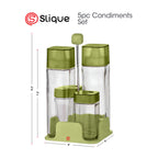 Slique AVOTECH Condiment Set Collection Oil Dispenser Spice Jars Salt & Pepper Set Kitchen Organizer