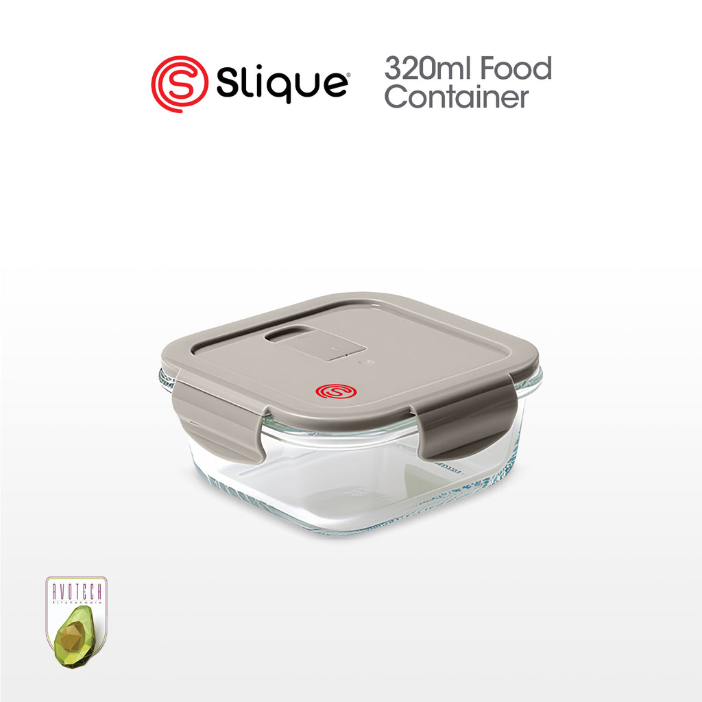 Slique Avotech Glass Food Storage Container Lunch Box with Airtight Lid