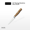 Crysalis Inox Collection Acacia Wood Stainless Steel Knives and Knife Block