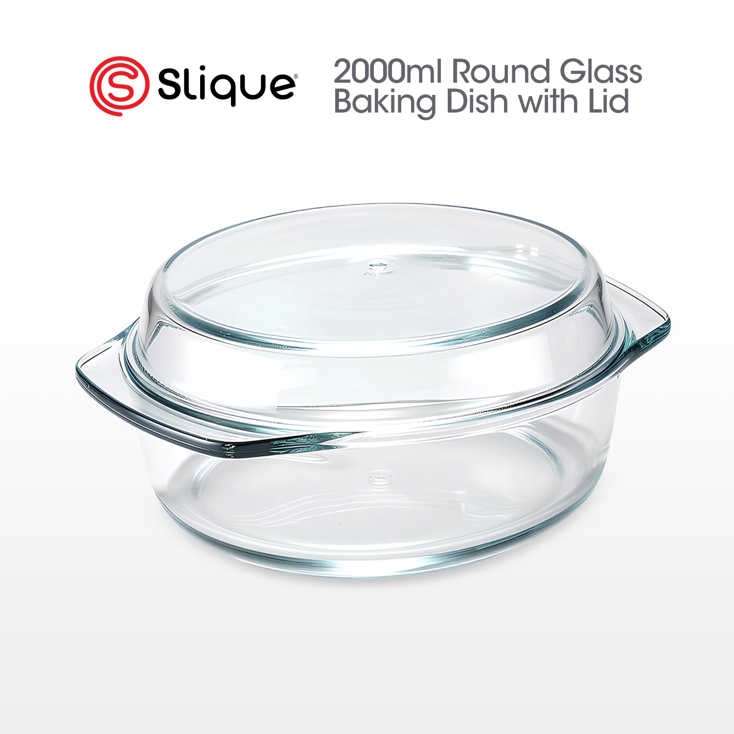 SLIQUE Borosilicate Glass Baking Dish Oven Safe Bakeware Casserole Dish with Lid Microwave Safe