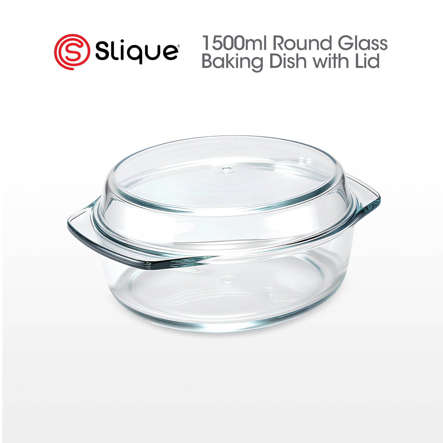 SLIQUE Borosilicate Glass Baking Dish Oven Safe Bakeware Casserole Dish with Lid Microwave Safe