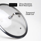 CRYSALIS INOX Stainless Steel Cookware Collection - Honeycomb Non-Stick Frypan, Saucepan, Dutch Oven, Wok Pan