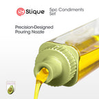 Slique AVOTECH Condiment Set Collection Oil Dispenser Spice Jars Salt & Pepper Set Kitchen Organizer