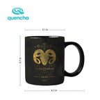 Quencha 325ml Chip Resistant Coffee Mug with Zodiac Design Porcelain Coffee Cup