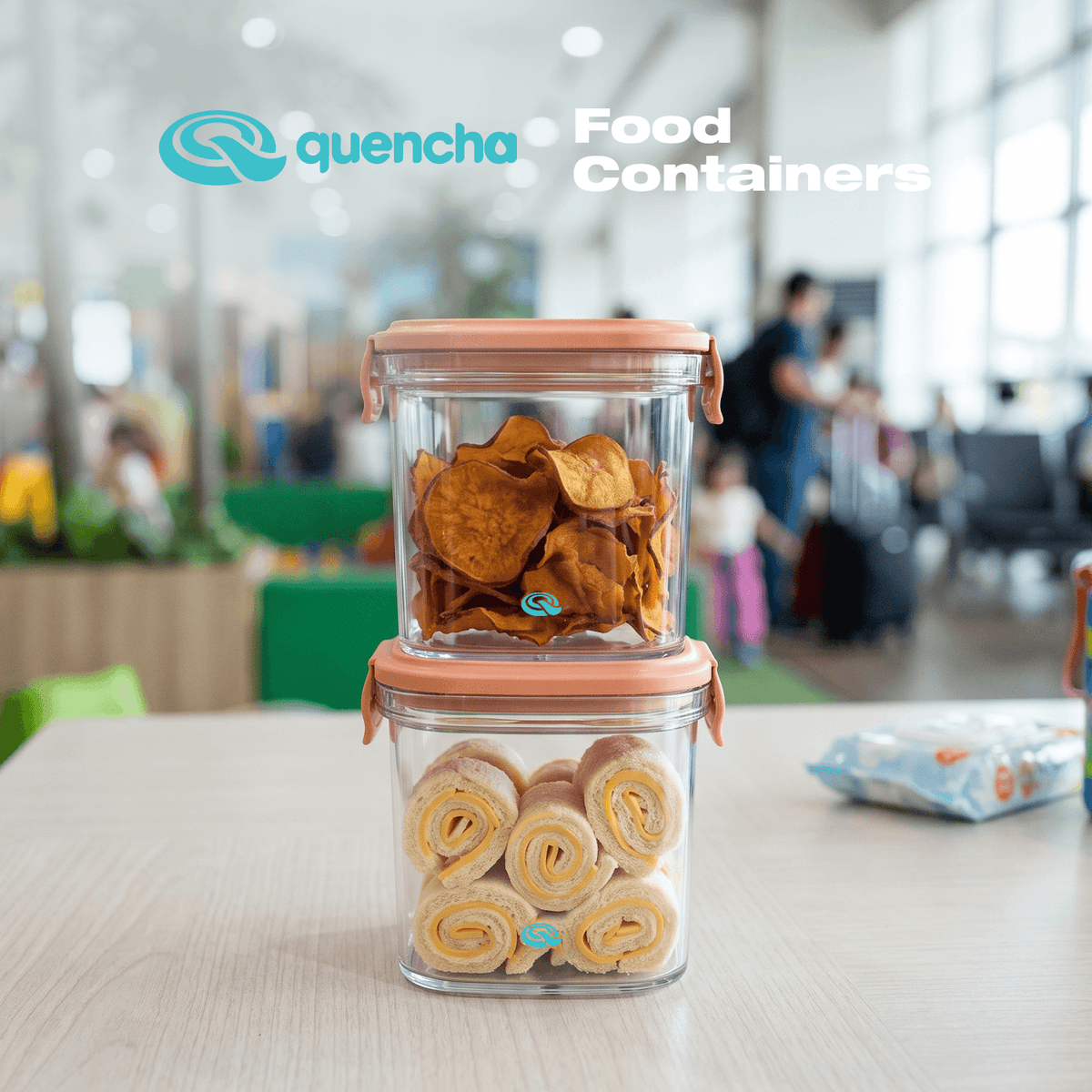 Quencha Kids Food Storage Container Set BPA Free Leak Proof Stackable Lunch Box Food Keeper