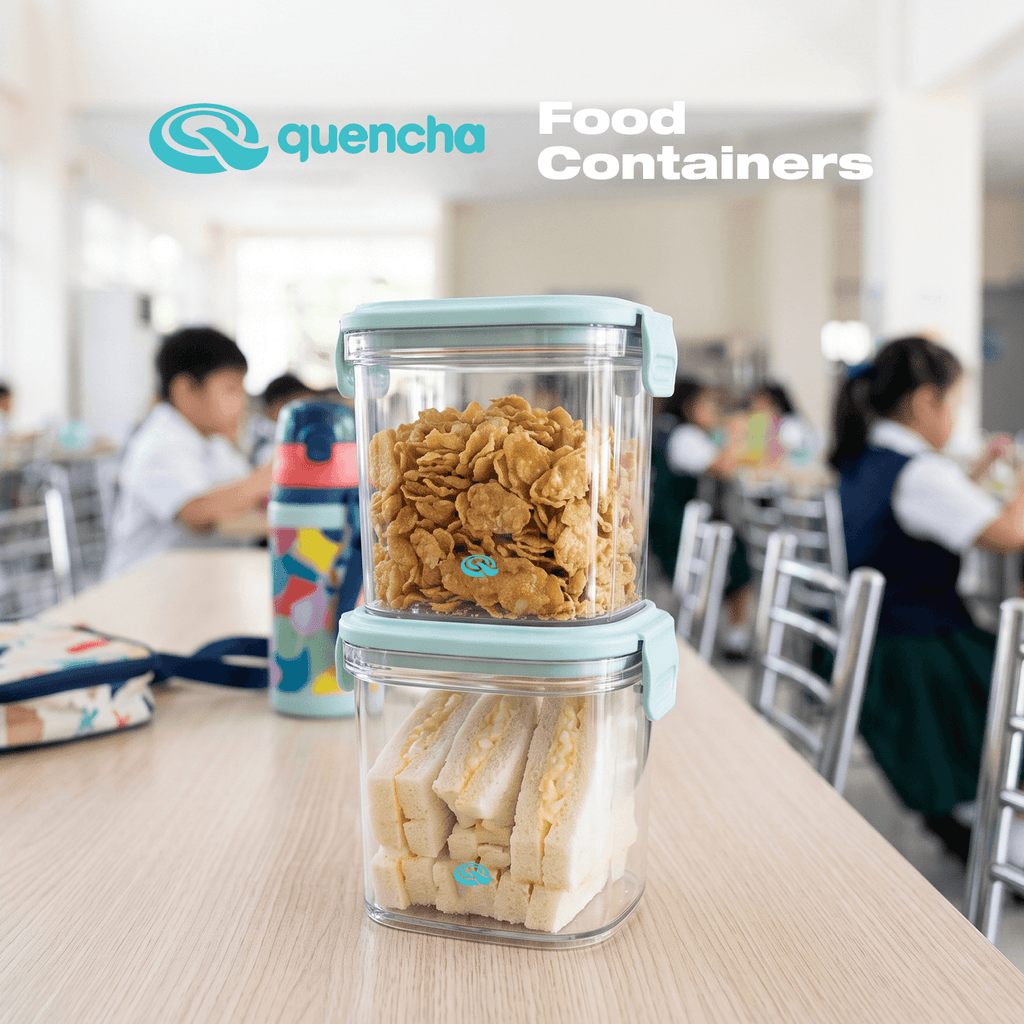 Quencha Kids Food Storage Container Set BPA Free Leak Proof Stackable Lunch Box Food Keeper