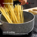 SLIQUE Avotech Marble Non-Stick Cookware – Fry Pan, Saucepan & Dutch Oven (16–28cm) | Induction Base | Scratch-Resistant Coating