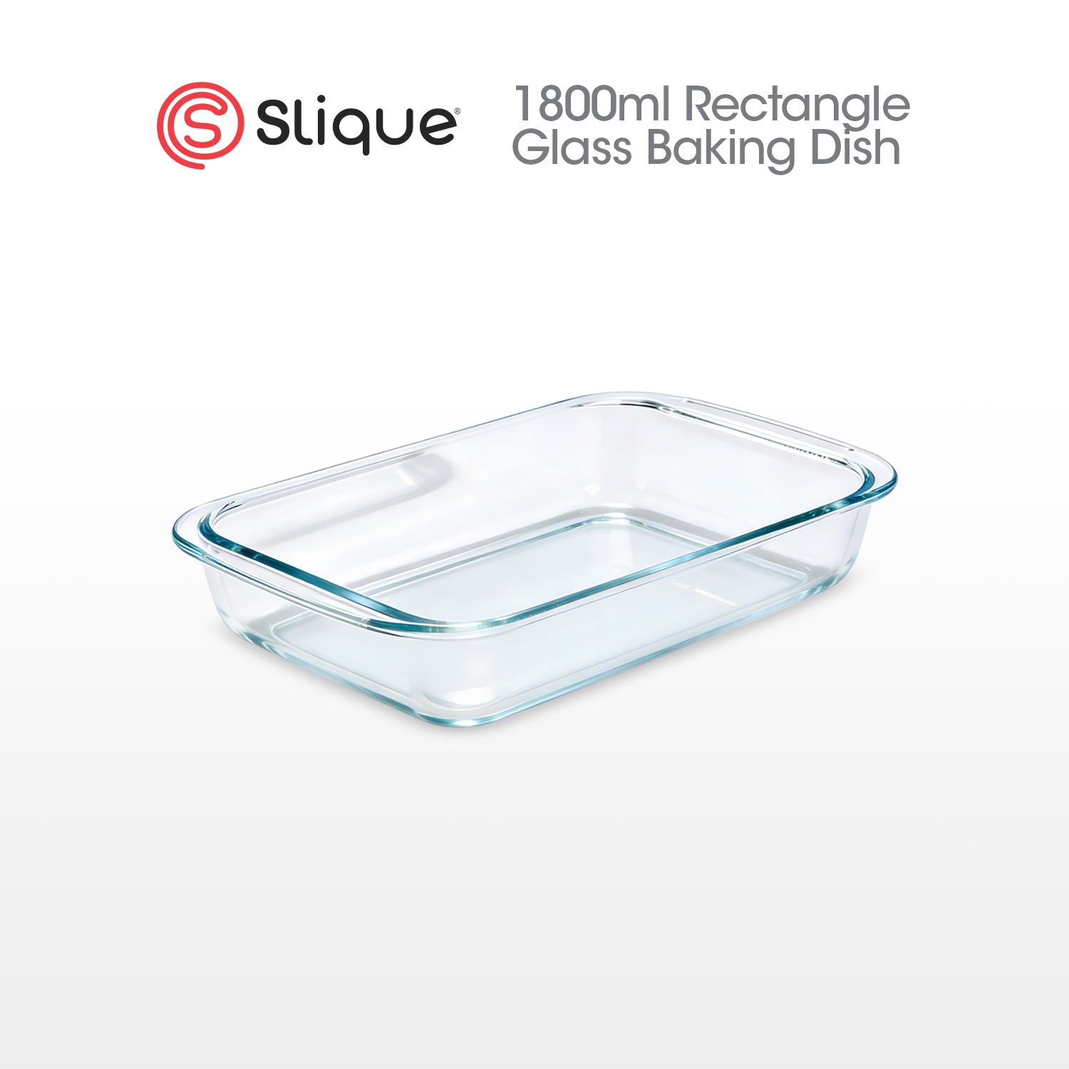 SLIQUE Borosilicate Glass Baking Dish Oven Safe Bakeware Casserole Dish with Lid Microwave Safe