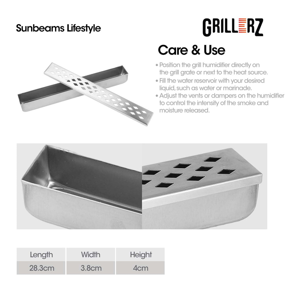 SLIQUE Grillierz Stainless Steel Grill Humidifier With Moisture Control & Flavor Enhancement