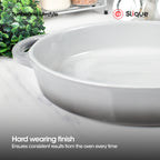 SLIQUE Marble Glass Baking Dish Oval | Round | Rectangle | Square | Small & Large Serving Dish