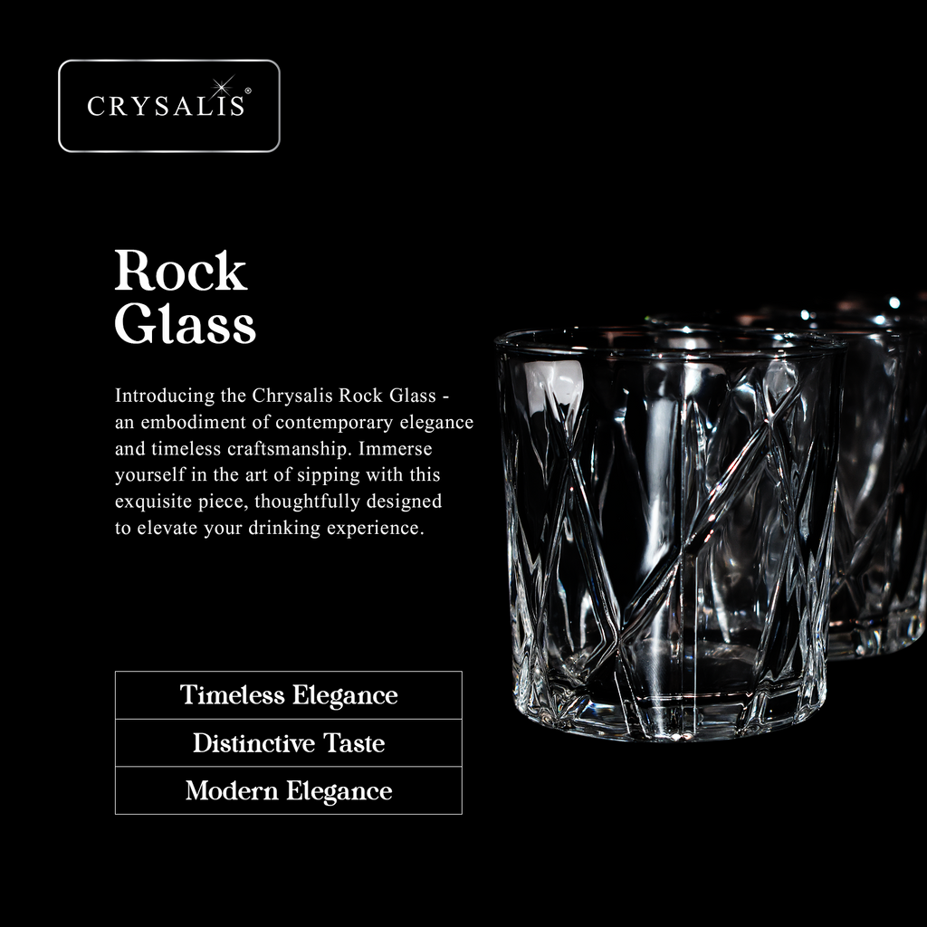 CRYSALIS Royalty Rock Glass 4pcs Set