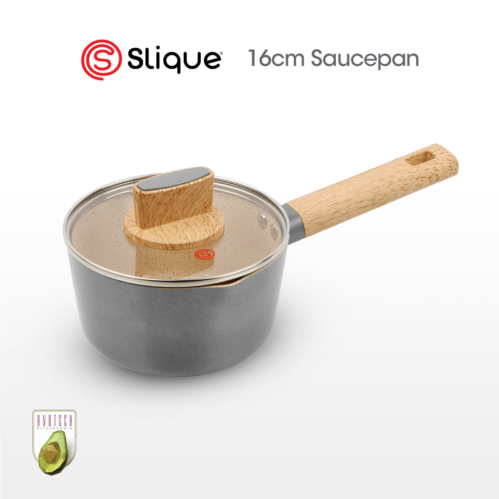 Slique AvoTech Ceramic Cookware Collection Heavy-Duty Non-Stick Frypan Wok Dutch Oven PFOA-Free Induction