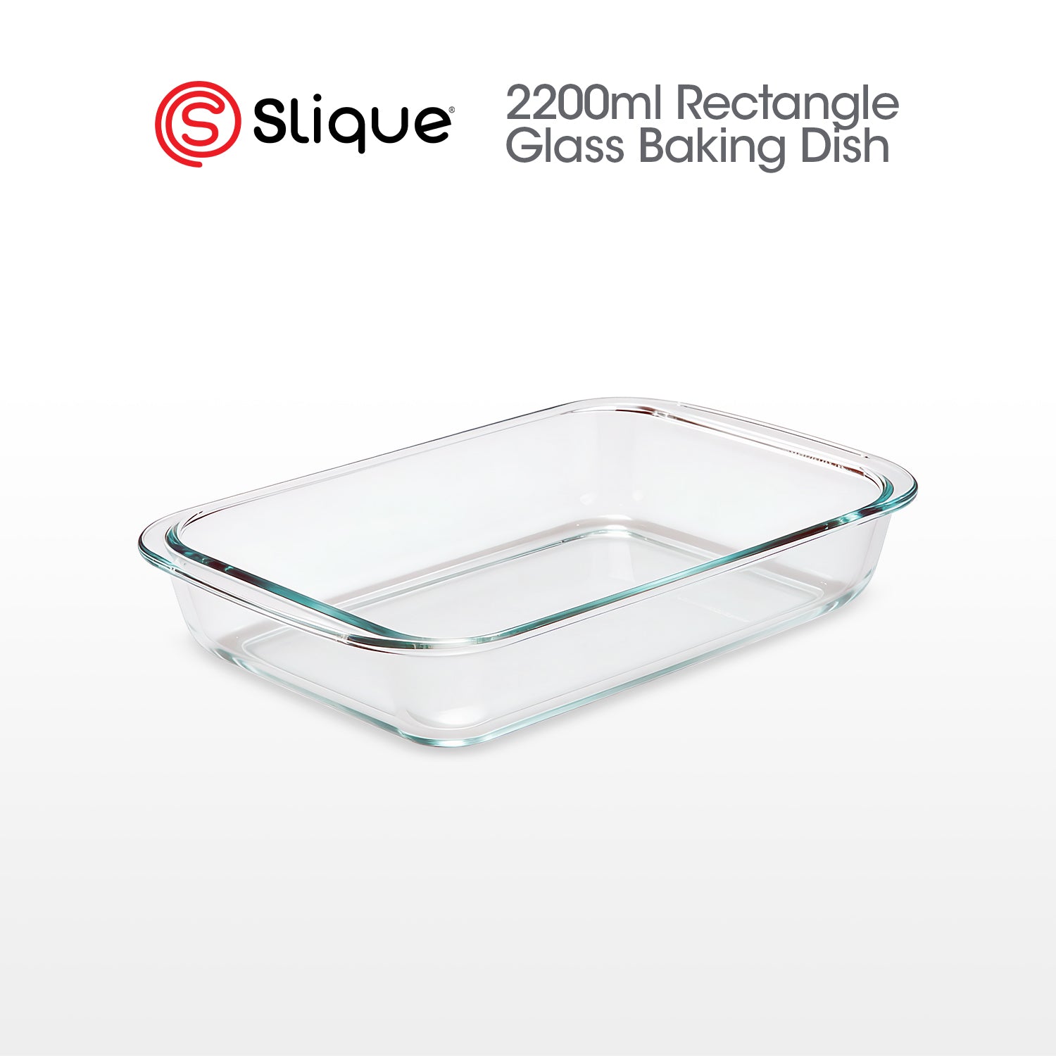 SLIQUE Borosilicate Glass Baking Dish Oven Safe Bakeware Casserole Dish with Lid Microwave Safe