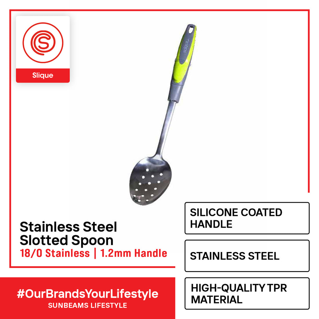 SLIQUE Cooking Utensils Skimmer Ladle Turner Slotted Pasta Spoon Serving Spoon