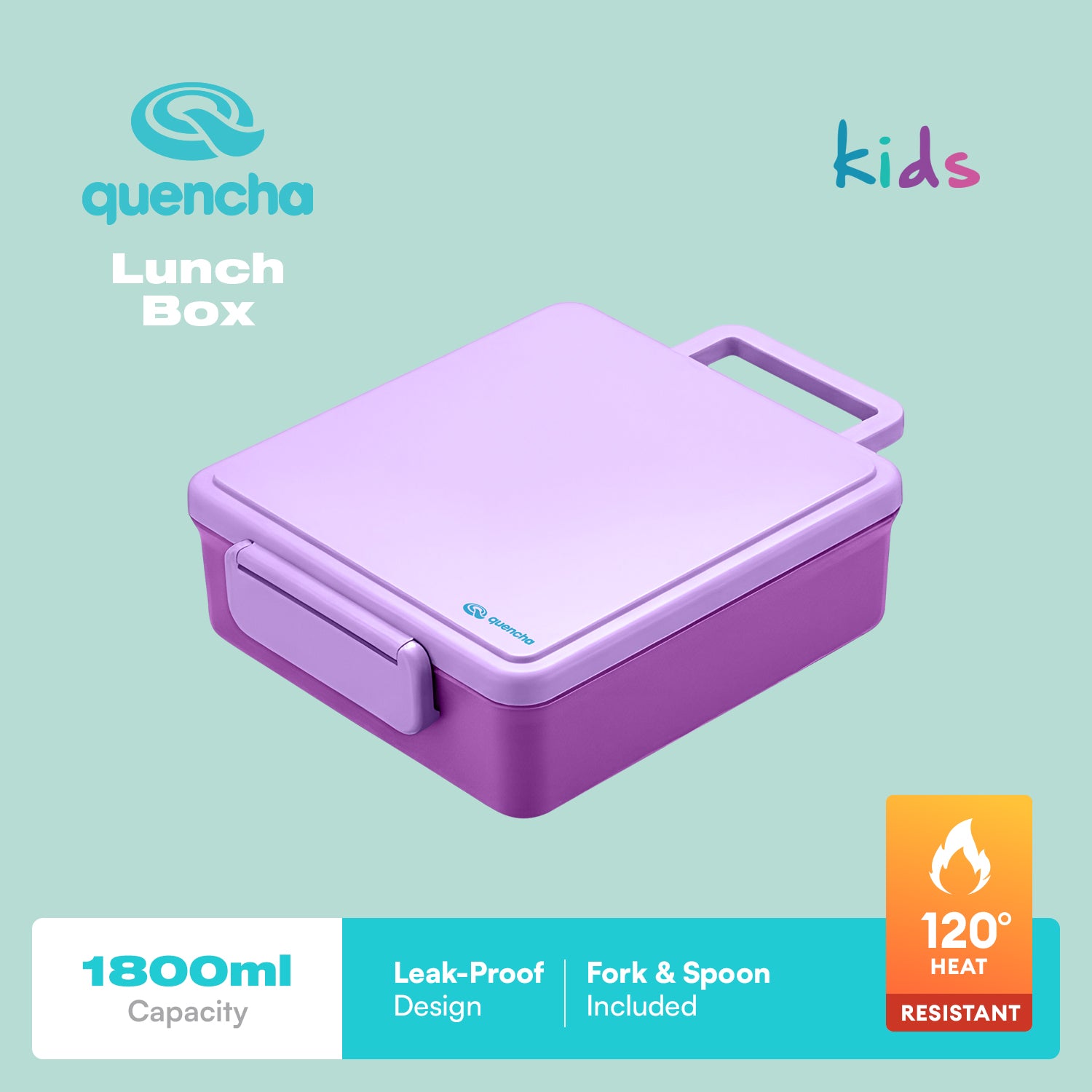 Quencha Kids Water Bottle Insulated Tumbler Lunch Box Kids Combo Back to School BPA-Free Leakproof