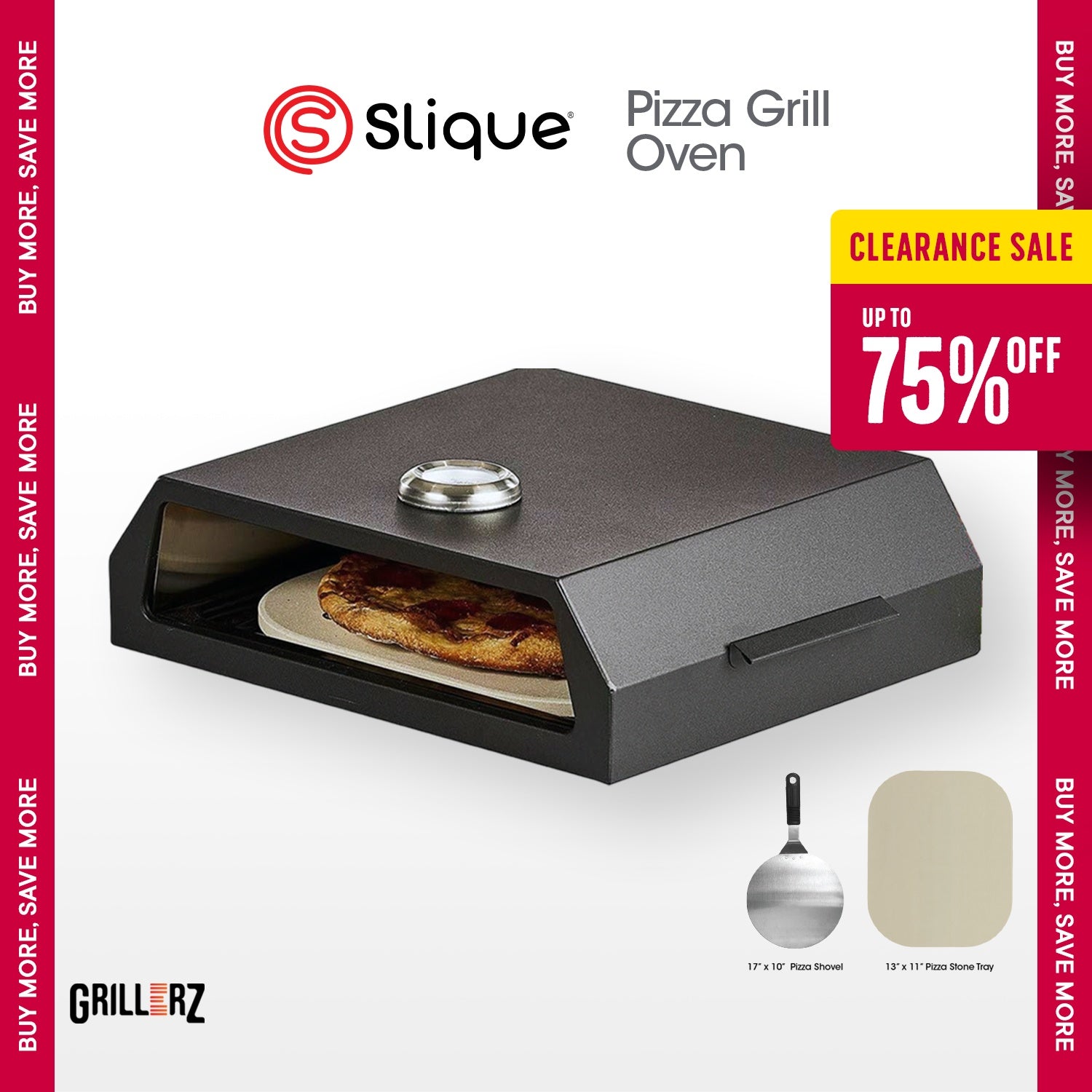 SLIQUE GRILLERZ BBQ Grill Collection Pizza Oven • Charcoal Grill • Portable Grill • BBQ Tools & Accessories