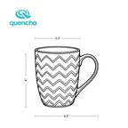QUENCHA Horizon New Bone Porcelain Textured Mugs With Comfortable Grip & Gifting Appeal