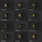 Quencha 325ml Chip Resistant Coffee Mug with Zodiac Design Porcelain Coffee Cup