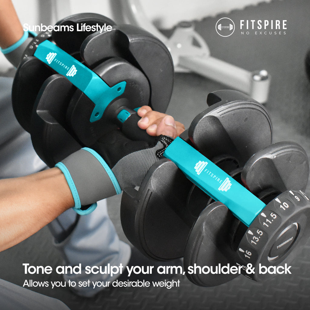 FITSPIRE Adjustable Dumbbell Weight lift Dumbbell Exercise Fitness Strength Training Workout Equipment