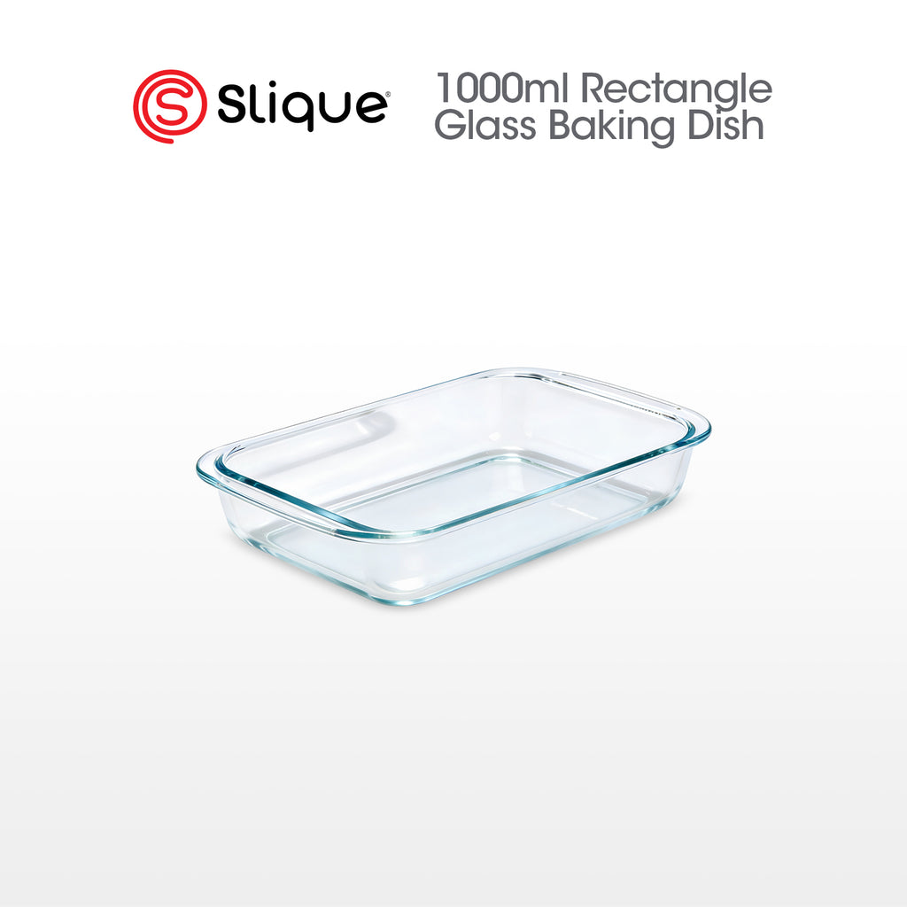 SLIQUE Borosilicate Glass Baking Dish Oven Safe Bakeware Casserole Dish with Lid Microwave Safe