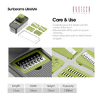 Slique AvoTech 5-in-1 Multi Grater & Slicer Set with Storage Box Stainless Steel Blades, Vegetable & Cheese Shredder Kitchen Gadget