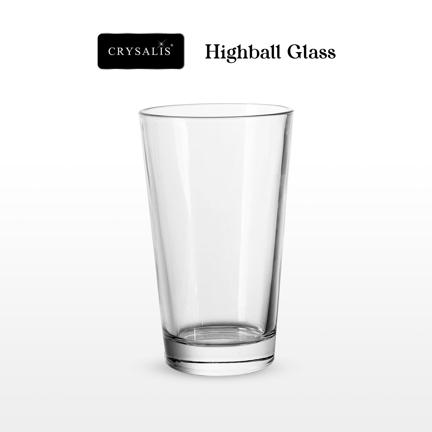 Crysalis Essence Glassware Collection Highball Rock Glass Soda-Lime Drinking Glass - Classic Design