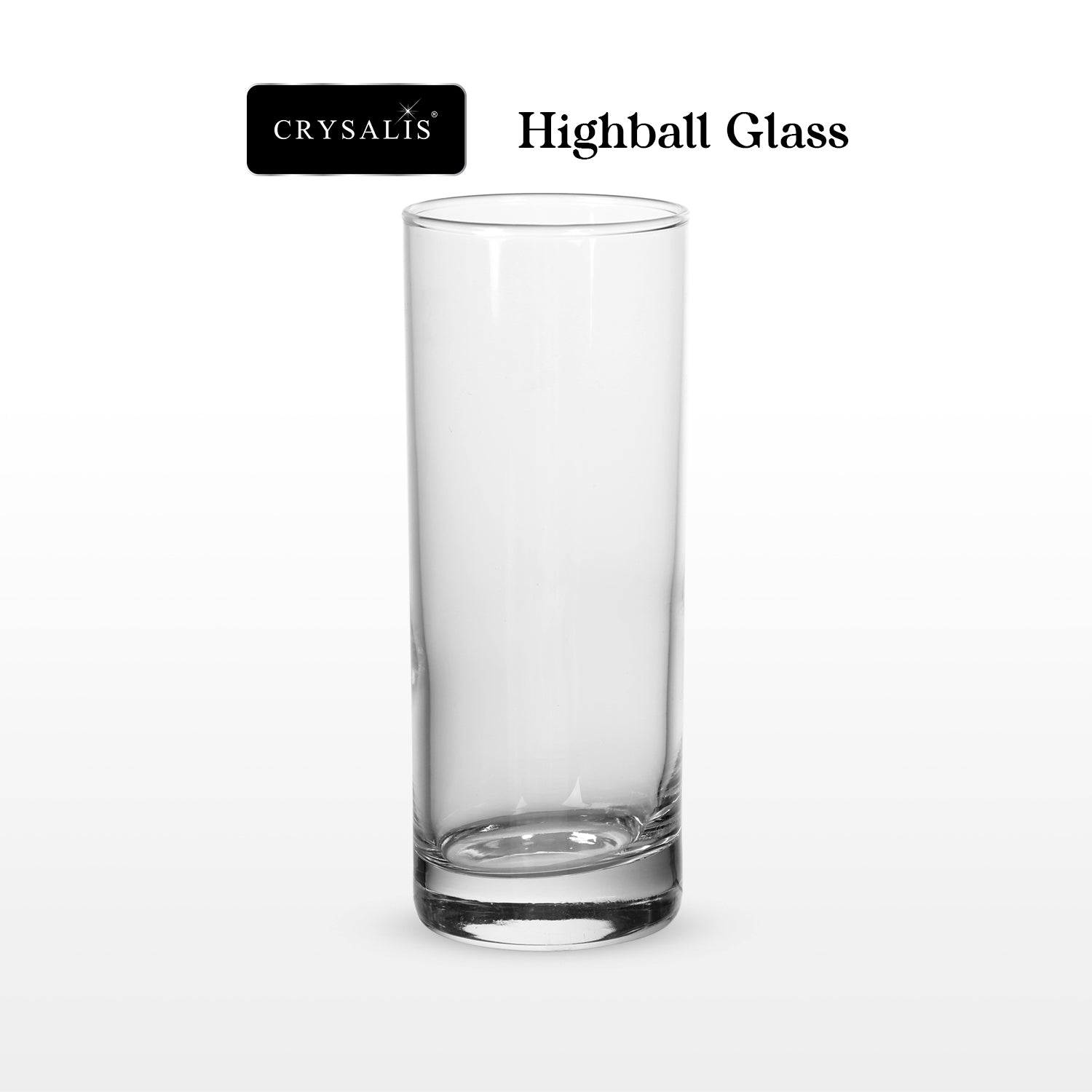 Crysalis Essence Glassware Collection Highball Rock Glass Soda-Lime Drinking Glass - Straight Design