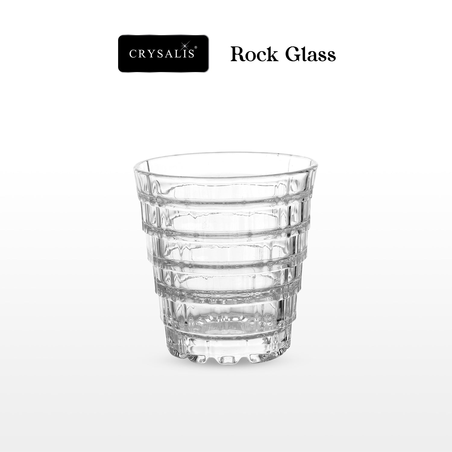Crysalis Essence Glassware Collection Highball Rock Glass Soda-Lime Drinking Glass - Funnel Design