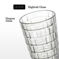Crysalis Essence Glassware Collection Highball Rock Glass Soda-Lime Drinking Glass - Funnel Design