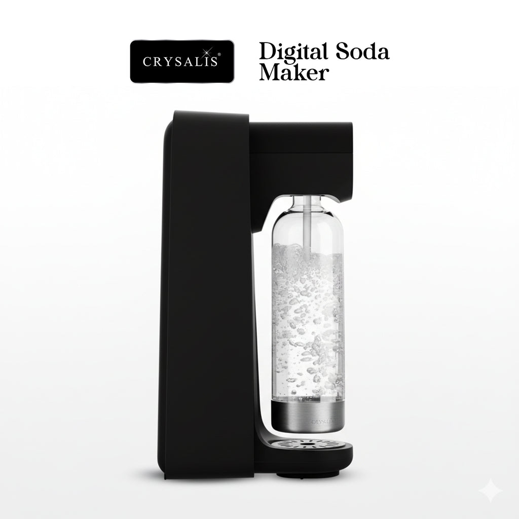 CRYSALIS Soda Maker Streaming Machine Set Carbonating Bottle - 1L | 33.8oz.