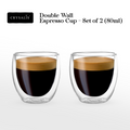 CRYSALIS Premium Coffee Cup Double Wall 80ml Set of 2
