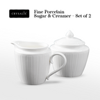 CRYSALIS Dinnerware sets Dinner Bowl | Mug | Salad Plate | Dinner Bowl | Creamer Cup & Sugar Basin | Oval Plate | Teapot | Dinner Plate - Microwavable Oven Safe
