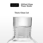 CRYSALIS 1000ml Clear Glass Drinking Bottle – BPA-Free & Eco-Friendly
