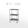 NEST DESIGN LAB Premium 3L Shelf Kitchen Organizer - Gray