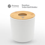 PRIMEO Premium Bamboo Toilet Roll Holder
