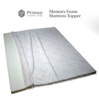 PRIMEO Memory Foam Mattress Topper –  Bamboo Viscose Fabric, Anti-Slip, Cooling, 4 Elastic Straps Single, Full, Queen, King Size