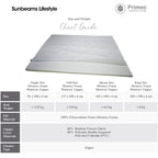 PRIMEO Memory Foam Mattress Topper –  Bamboo Viscose Fabric, Anti-Slip, Cooling, 4 Elastic Straps Single, Full, Queen, King Size