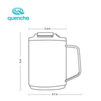 QUENCHA 14oz Flip Cap Insulated Coffee Mug