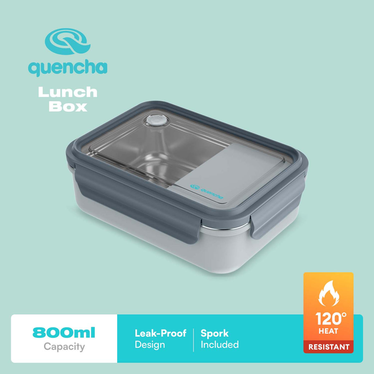 QUENCHA 800ml Stainless Steel Insulated Lunch Box