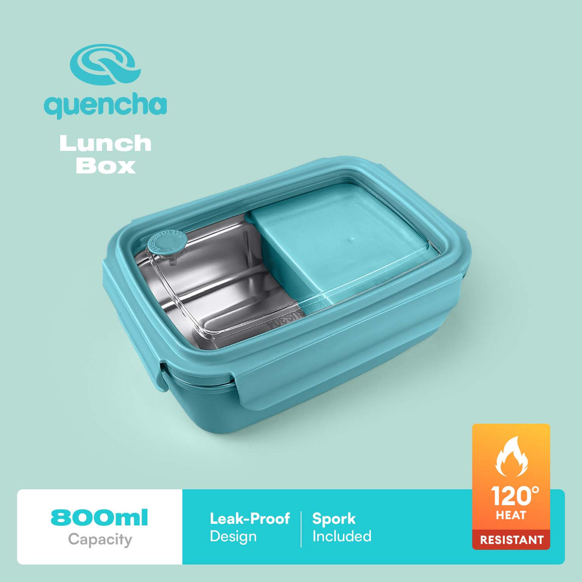 QUENCHA 800ml Stainless Steel Insulated Lunch Box