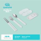 QUENCHA  Portable Cutlery Set, Collapsible Travel Utensils